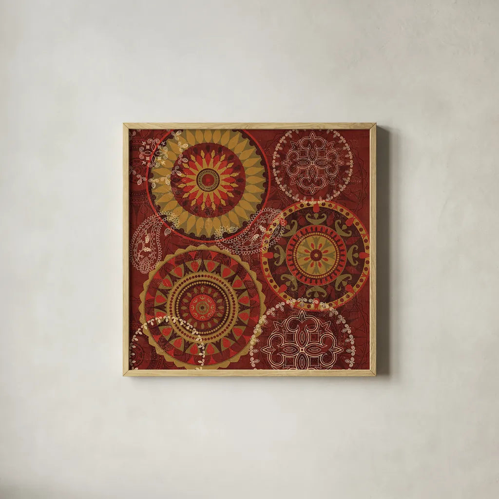 Majestic II by Veronique Charron. Shown in a natural wood glass frame for a timeless modern aesthetic. Available as an archival giclee rolled canvas, fine art paper, or poster print. SKU 41725a.