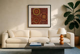 Majestic II by Veronique Charron. Displayed in a glass frame with matte in a clean modern living room. Available as an archival giclee rolled canvas, fine art paper, or poster print. SKU 41725a.