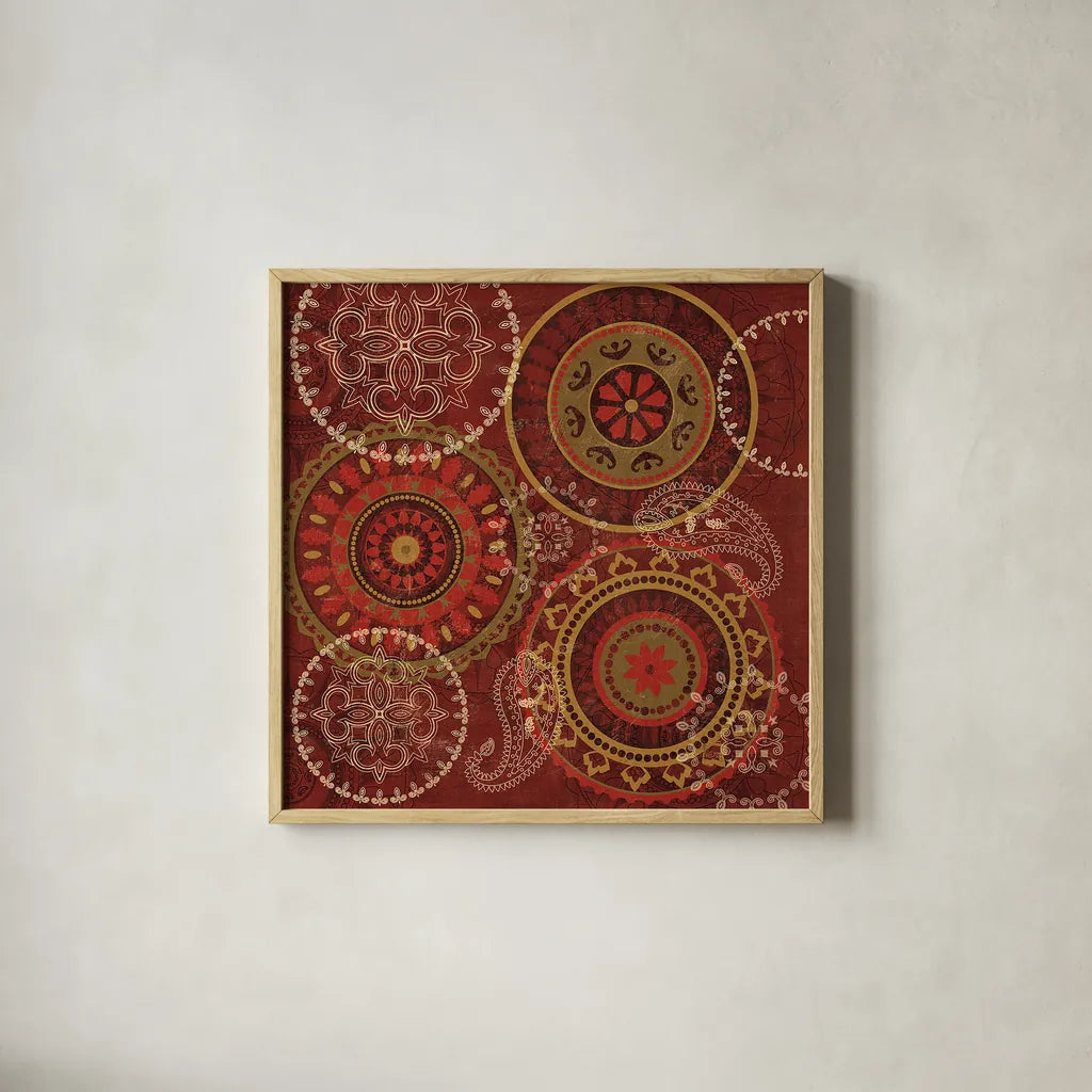 Majestic III by Veronique Charron. Shown in a natural wood glass frame for a timeless modern aesthetic. Available as an archival giclee rolled canvas, fine art paper, or poster print. SKU 41726a.