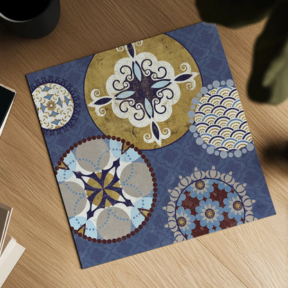 Mediterranean Blue III by Veronique Charron. Shown as a detailed flat fine art print, highlighting archival giclee quality. Available as an archival giclee rolled canvas, fine art paper, or poster print. SKU 17656a.