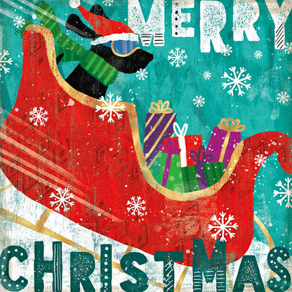 Merry Making III by Veronique Charron. SKU 49156a. Archival Giclee Fine art print for wall decor.