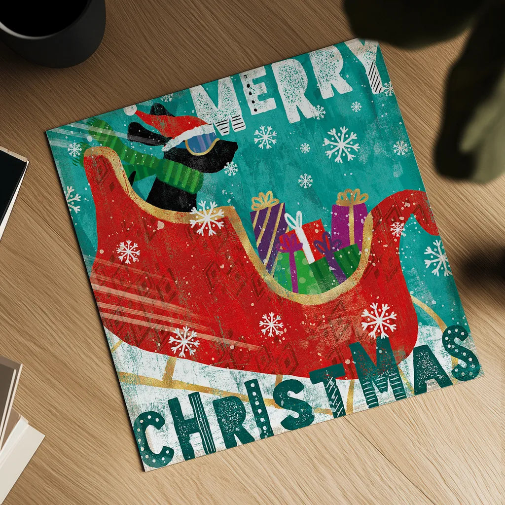 Merry Making III by Veronique Charron. Shown as a detailed flat fine art print, highlighting archival giclee quality. Available as an archival giclee rolled canvas, fine art paper, or poster print. SKU 49156a.