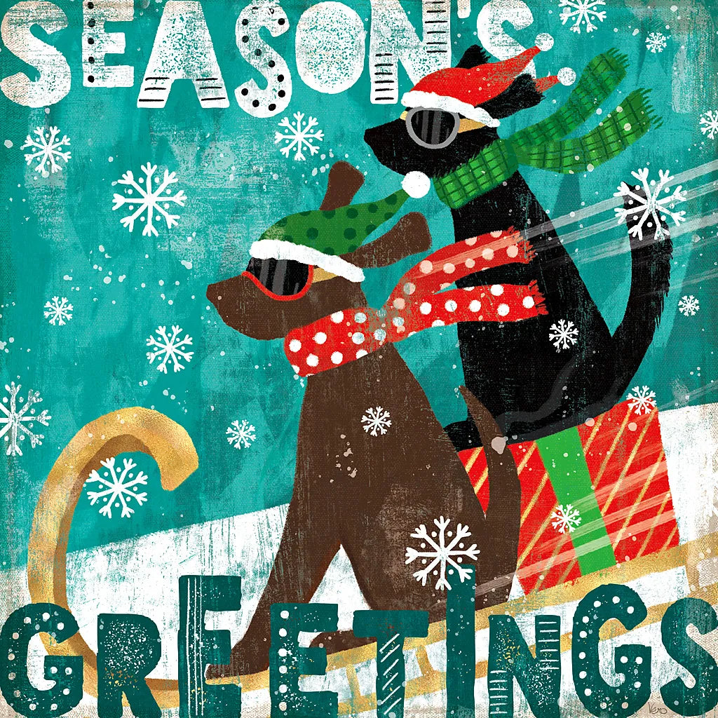 Merry Making IV by Veronique Charron. SKU 49157a. Archival Giclee Fine art print for wall decor.