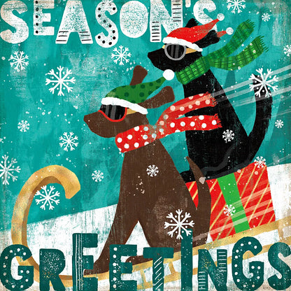 Merry Making IV by Veronique Charron. SKU 49157a. Archival Giclee Fine art print for wall decor.