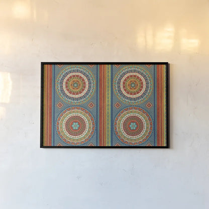 Mexican Fiesta IX by Veronique Charron. shown as a paper print in a black flame. Available as a archival giclee rolled canvas, fine art paper, or poster print. SKU 24952i.