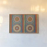 Mexican Fiesta IX by Veronique Charron. shown as a paper print in a natural frame. Available as a archival giclee rolled canvas, fine art paper, or poster print. SKU 24952i.