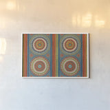 Mexican Fiesta IX by Veronique Charron. shown as a paper print in a white frame. Available as a archival giclee rolled canvas, fine art paper, or poster print. SKU 24952i.