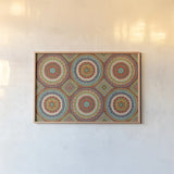 Mexican Fiesta X by Veronique Charron. shown as a paper print in a natural frame. Available as a archival giclee rolled canvas, fine art paper, or poster print. SKU 24953i.