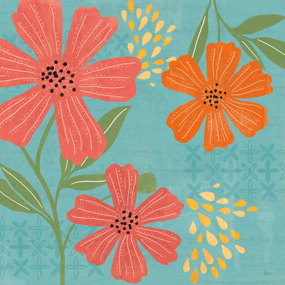 Mod Floral II No Lines by Veronique Charron. SKU 75750a. Archival Giclee Fine art print for wall decor.