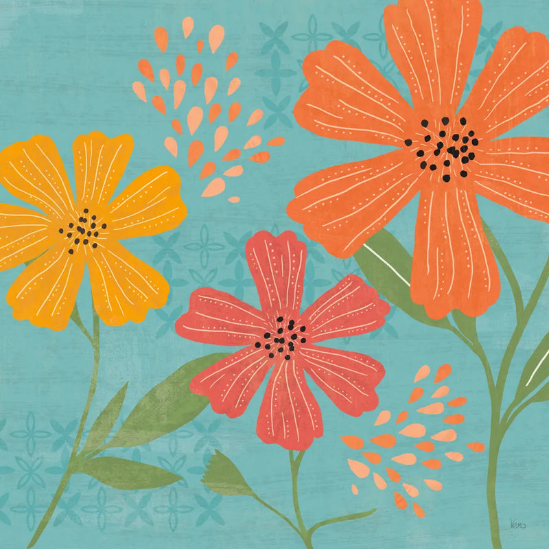 Mod Floral III No Lines by Veronique Charron. SKU 75751a. Archival Giclee Fine art print for wall decor.
