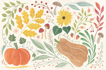 Mod Harvest I by Veronique Charron. SKU 90067i. Archival Giclee Fine art print for wall decor.