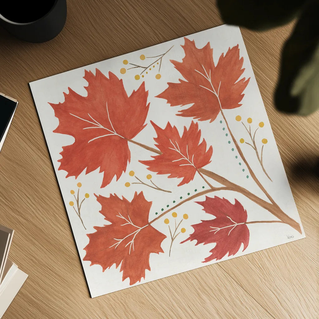 Mod Harvest VI by Veronique Charron. Shown as a detailed flat fine art print, highlighting archival giclee quality. Available as an archival giclee rolled canvas, fine art paper, or poster print. SKU 90072a.