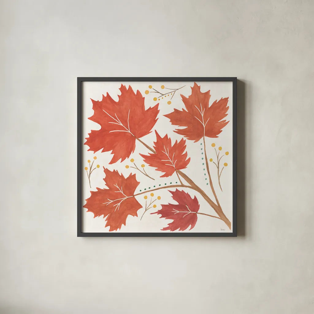 Mod Harvest VI by Veronique Charron. Shown in a sleek black glass frame for a contemporary gallery look. Available as an archival giclee rolled canvas, fine art paper, or poster print. SKU 90072a.