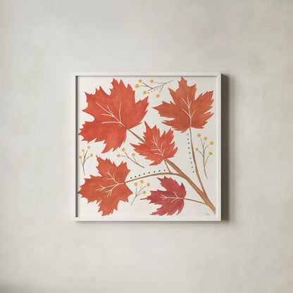 Mod Harvest VI by Veronique Charron. Shown in a crisp white glass frame for a clean and minimalist style. Available as an archival giclee rolled canvas, fine art paper, or poster print. SKU 90072a.