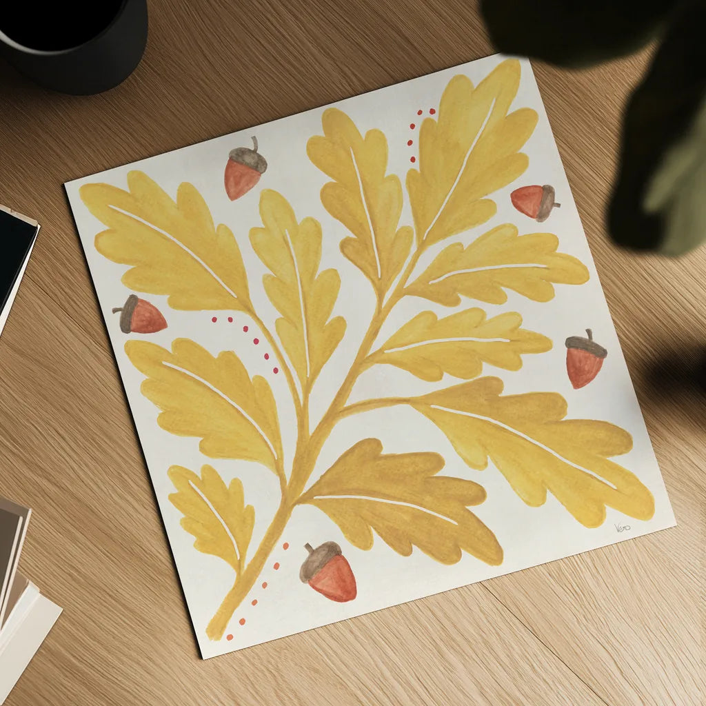 Mod Harvest VII by Veronique Charron. Shown as a detailed flat fine art print, highlighting archival giclee quality. Available as an archival giclee rolled canvas, fine art paper, or poster print. SKU 90073a.