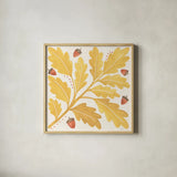 Mod Harvest VII by Veronique Charron. Shown in a natural wood glass frame for a timeless modern aesthetic. Available as an archival giclee rolled canvas, fine art paper, or poster print. SKU 90073a.