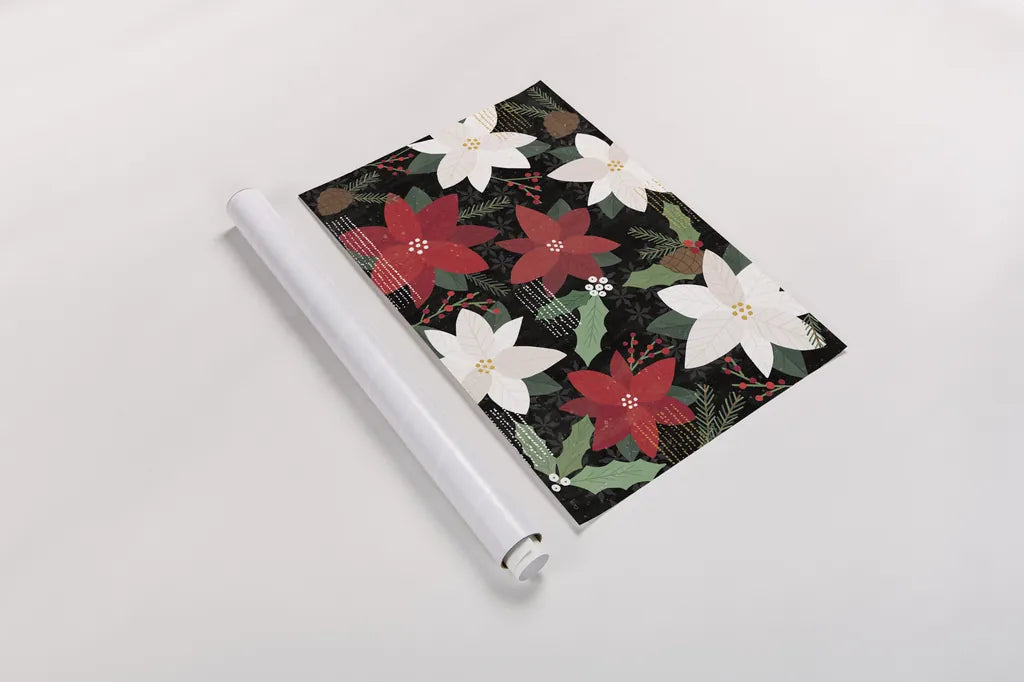 Mod Holiday I Dark by Veronique Charron. shown as a rolled paper print. Available as archival giclee rolled canvas, fine art paper, or poster print. SKU 78158i.