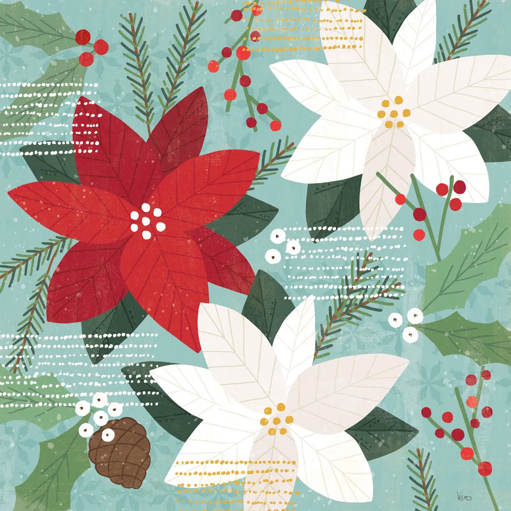 Mod Holiday III by Veronique Charron. SKU 78153a. Archival Giclee Fine art print for wall decor.