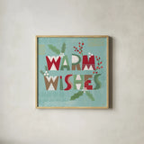 Mod Holiday VI by Veronique Charron. Shown in a natural wood glass frame for a timeless modern aesthetic. Available as an archival giclee rolled canvas, fine art paper, or poster print. SKU 78156a.