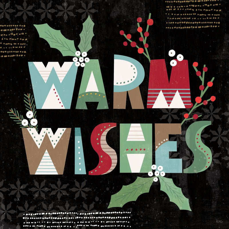 Mod Holiday VI Dark by Veronique Charron. SKU 78159a. Archival Giclee Fine art print for wall decor.