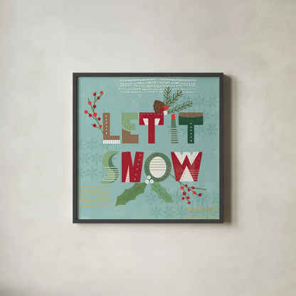 Mod Holiday VII by Veronique Charron. Shown in a sleek black glass frame for a contemporary gallery look. Available as an archival giclee rolled canvas, fine art paper, or poster print. SKU 78157a.