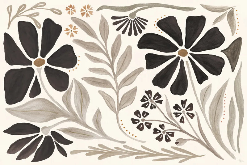 Modern Petals I Neutral by Veronique Charron. SKU 89112i. Archival Giclee Fine art print for wall decor.