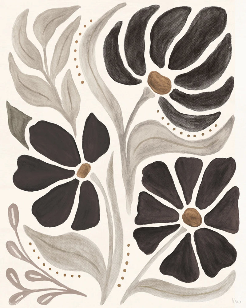 Modern Petals II Neutral by Veronique Charron