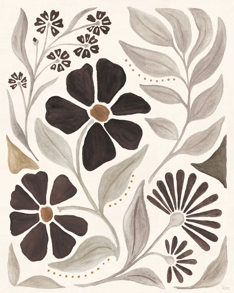 Modern Petals III Neutral by Veronique Charron