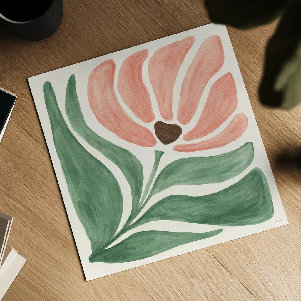 Modern Petals IV by Veronique Charron. Shown as a detailed flat fine art print, highlighting archival giclee quality. Available as an archival giclee rolled canvas, fine art paper, or poster print. SKU 89108a.