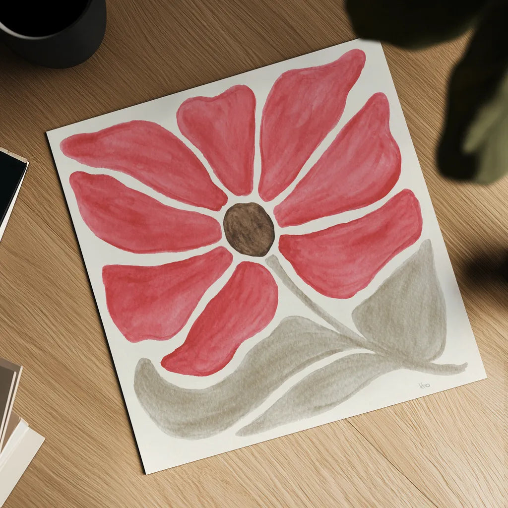 Modern Petals V by Veronique Charron. Shown as a detailed flat fine art print, highlighting archival giclee quality. Available as an archival giclee rolled canvas, fine art paper, or poster print. SKU 89109a.