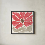 Modern Petals V by Veronique Charron. Shown in a sleek black glass frame for a contemporary gallery look. Available as an archival giclee rolled canvas, fine art paper, or poster print. SKU 89109a.