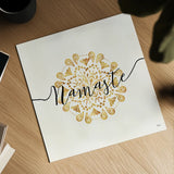 Namaste I by Veronique Charron. Shown as a detailed flat fine art print, highlighting archival giclee quality. Available as an archival giclee rolled canvas, fine art paper, or poster print. SKU 29868a.