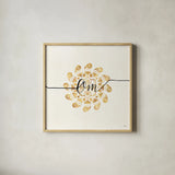 Namaste III by Veronique Charron. Shown in a natural wood glass frame for a timeless modern aesthetic. Available as an archival giclee rolled canvas, fine art paper, or poster print. SKU 29870a.