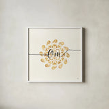 Namaste III by Veronique Charron. Shown in a crisp white glass frame for a clean and minimalist style. Available as an archival giclee rolled canvas, fine art paper, or poster print. SKU 29870a.