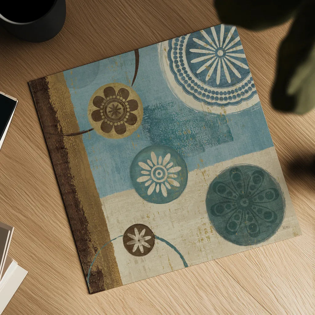 New Generation Blue II by Veronique Charron. Shown as a detailed flat fine art print, highlighting archival giclee quality. Available as an archival giclee rolled canvas, fine art paper, or poster print. SKU 3901a.