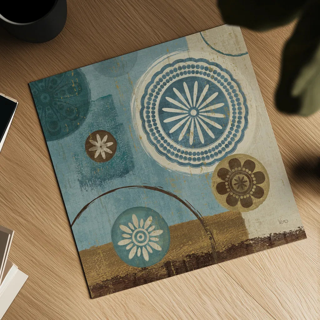 New Generation Blue III by Veronique Charron. Shown as a detailed flat fine art print, highlighting archival giclee quality. Available as an archival giclee rolled canvas, fine art paper, or poster print. SKU 3902a.