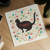 Otomi Cats III by Veronique Charron. Shown as a detailed flat fine art print, highlighting archival giclee quality. Available as an archival giclee rolled canvas, fine art paper, or poster print. SKU 43837a.