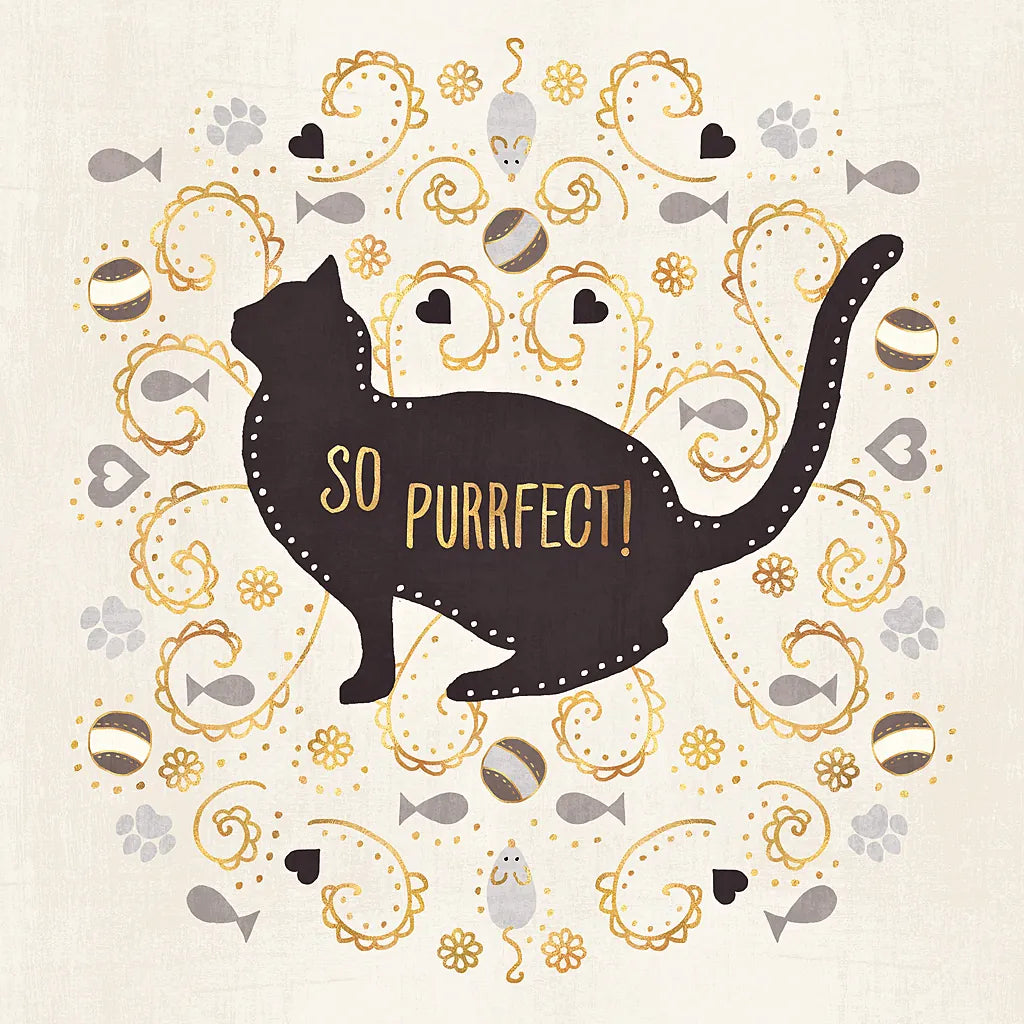 Otomi Cats III Neutral by Veronique Charron. SKU 43855a. Archival Giclee Fine art print for wall decor.