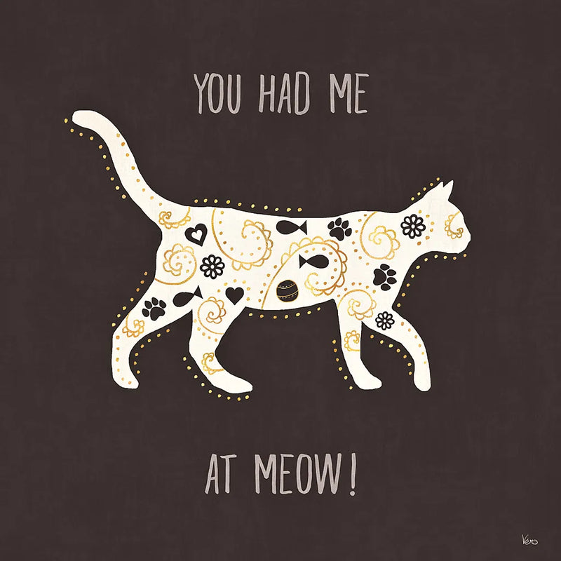 Otomi Cats IV Dark Neutral by Veronique Charron. SKU 43850a. Archival Giclee Fine art print for wall decor.