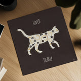 Otomi Cats IV Dark Neutral Loved by Veronique Charron. Shown as a detailed flat fine art print, highlighting archival giclee quality. Available as an archival giclee rolled canvas, fine art paper, or poster print. SKU 52564a.