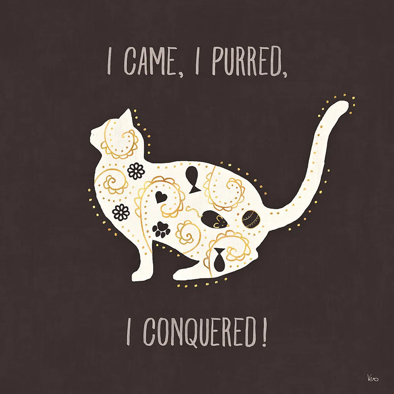 Otomi Cats V Dark Neutral by Veronique Charron. SKU 43851a. Archival Giclee Fine art print for wall decor.