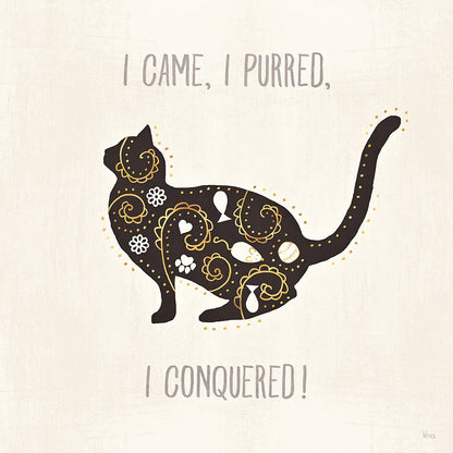 Otomi Cats V Neutral by Veronique Charron. SKU 43857a. Archival Giclee Fine art print for wall decor.