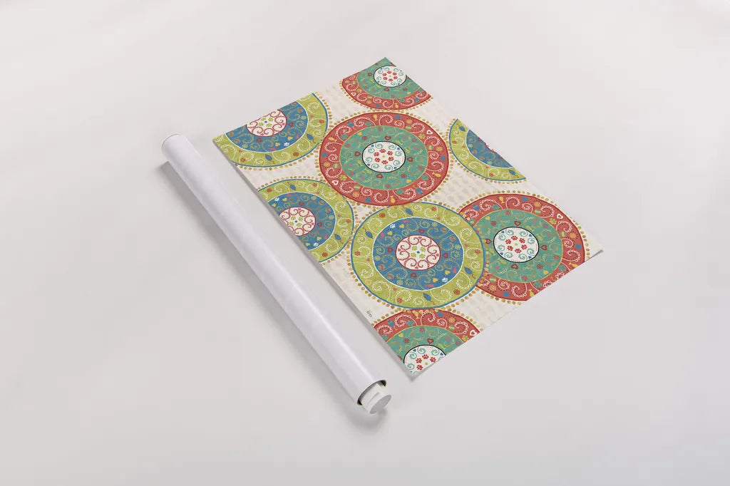 Otomi Cats VI by Veronique Charron. shown as a rolled paper print. Available as archival giclee rolled canvas, fine art paper, or poster print. SKU 43840i.