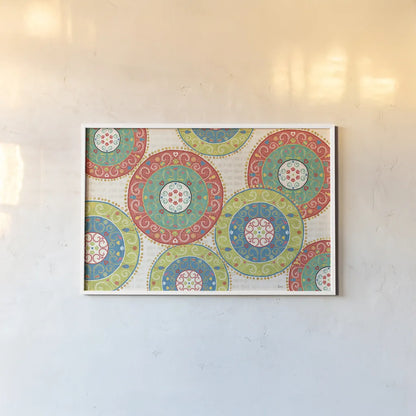 Otomi Cats VI by Veronique Charron. shown as a paper print in a white frame. Available as a archival giclee rolled canvas, fine art paper, or poster print. SKU 43840i.