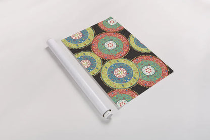 Otomi Cats VI Dark by Veronique Charron. shown as a rolled paper print. Available as archival giclee rolled canvas, fine art paper, or poster print. SKU 43846i.