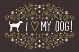 Otomi Dogs I Dark Neutral by Veronique Charron. SKU 44039i. Archival Giclee Fine art print for wall decor.