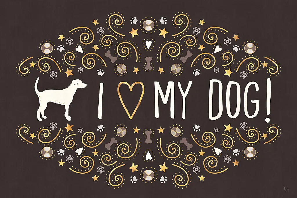 Otomi Dogs I Dark Neutral by Veronique Charron. SKU 44039i. Archival Giclee Fine art print for wall decor.