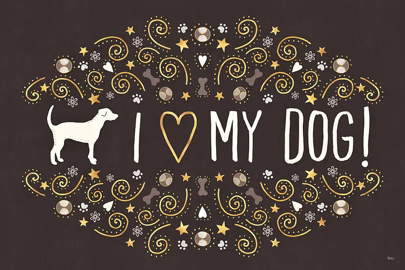 Otomi Dogs I Dark Neutral by Veronique Charron. SKU 44039i. Archival Giclee Fine art print for wall decor.
