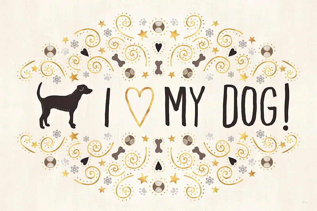 Otomi Dogs I Neutral by Veronique Charron. SKU 44045i. Archival Giclee Fine art print for wall decor.