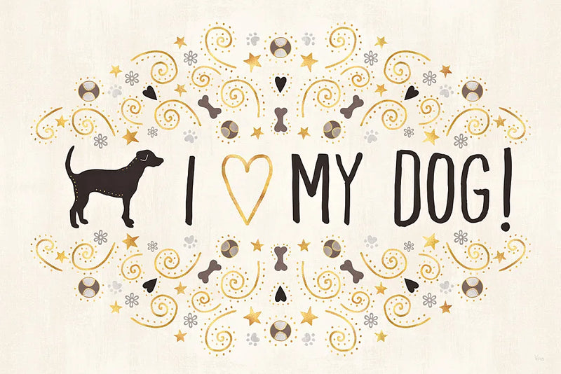 Otomi Dogs I Neutral by Veronique Charron. SKU 44045i. Archival Giclee Fine art print for wall decor.